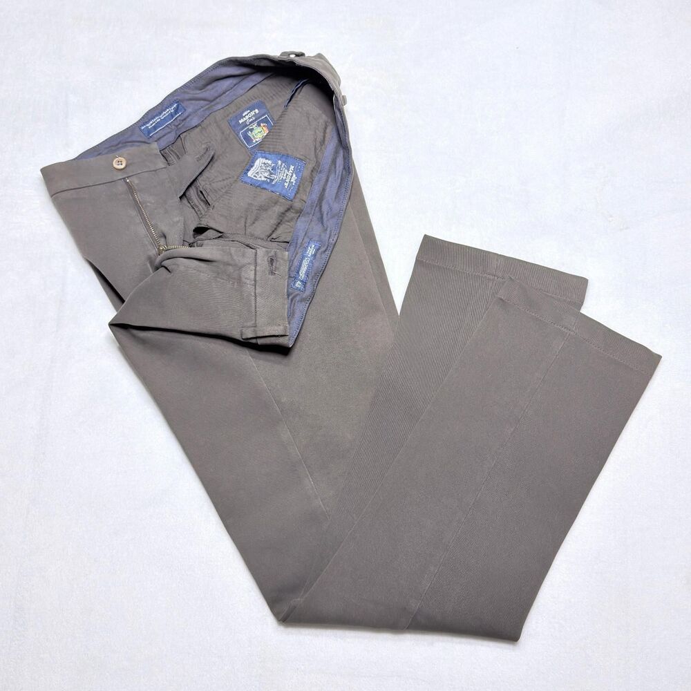 Mason’s New York Jersey Chino Pants Men’s  33W Dark Khaki Taupe Cotton